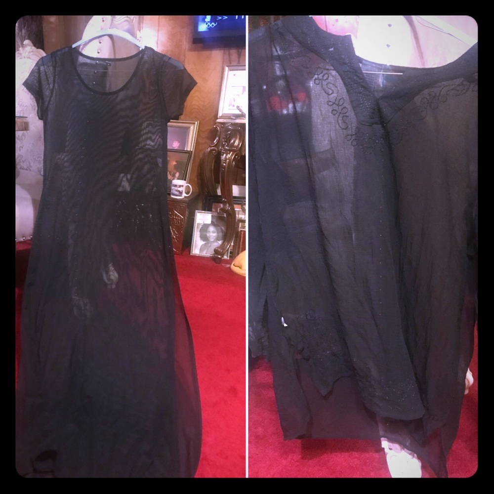 2 for 1 sheer swimsuit cover (short and long)